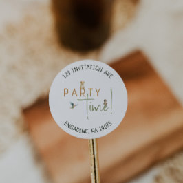 Adesivo Selos De Envelope De Retorno De Aniversário Safari