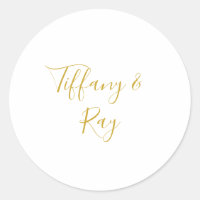 Selos de Envelope Dourado Elegante Simples