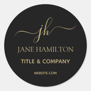 Adesivo Selos de Envelope Dourado preto