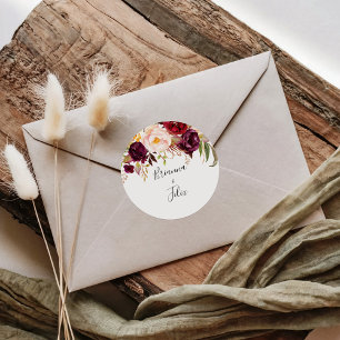 Adesivo Selos De Envelope Floral Coloridos Rustic Boho