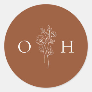 Adesivo Selos De Envelope Floral Elegante Boho