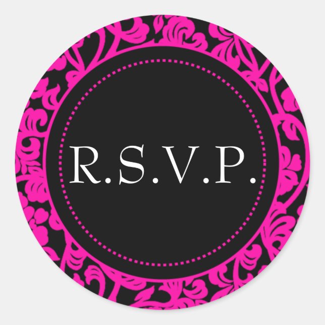 Adesivo Selos De Envelope Gótico, Rosa E Preto (Frente)