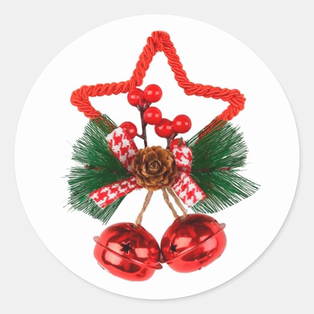 Adesivo Selos de Envelope Holly e Jingle Bells (Frente)