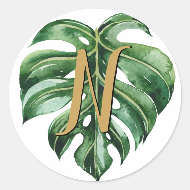 Adesivo Selos de Envelope Inicial Tropicais (Frente)