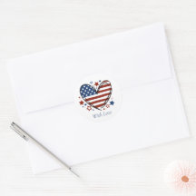 Selos de Envelope Patriótico de Cartas de Bootcamp