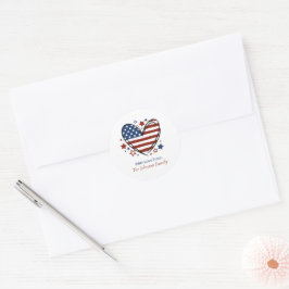 Adesivo Selos de Envelope Patriótico de Cartas de Bootcamp