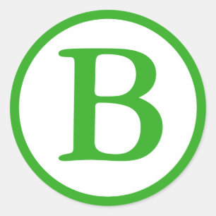 Adesivo Selos de Envelope Redondos com Monograma - Verde M