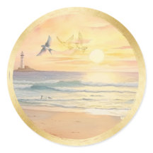 Selos de Envelope Redondos de Simpatia Footprints