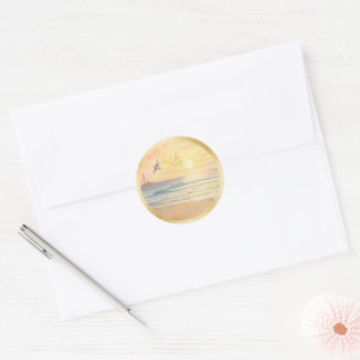 Adesivo Selos de Envelope Redondos de Simpatia Footprints