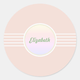 Adesivo Selos de Envelope Rosa Coral e Opala Glam Retro