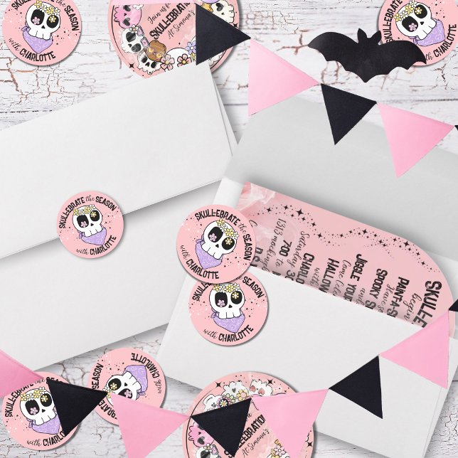 Adesivo Selos de Envelope/Saco/Caixa de Pequeno Halloween (Larger sticker shown here is sold separately in this collection )