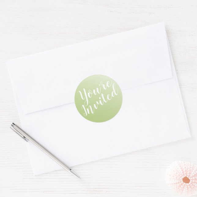 Adesivo Selos de Envelope Verde Elegante Sage (Envelope)