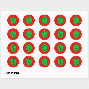 Adesivo Selos de Envelope Vermelho Acorn Verde