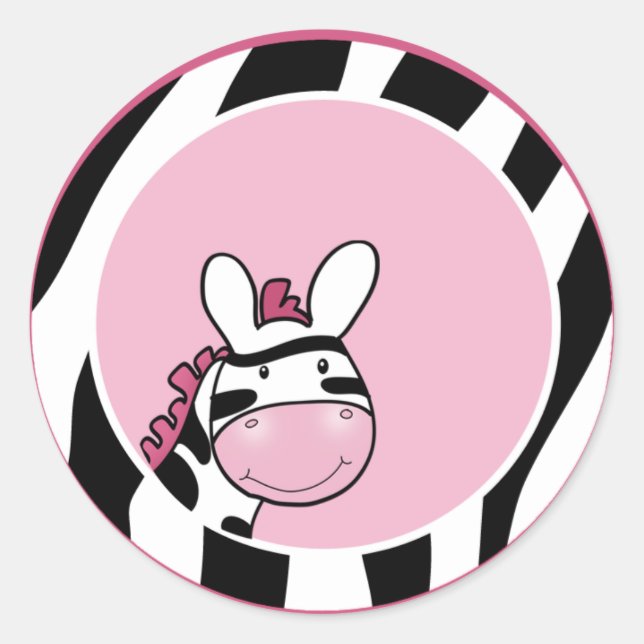 Adesivo Selos de Envelope ZEBRA-STRIPE PINK SASSY (Frente)