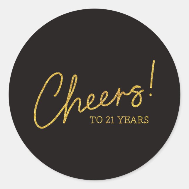 Adesivo Selos de envelopes de aniversário de 21 anos Doura (Frente)