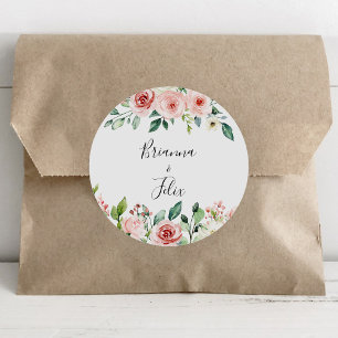 Adesivo Selos De Envelopes De Casamento Floral De Elegante