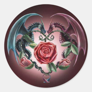 Adesivo Selos De Envelopes De Dragão E Amor