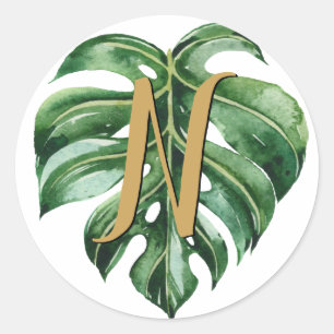 Adesivo Selos de Envelopes Iniciais Tropicais