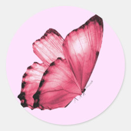 Adesivo Selos De Envelopes Redondos De Borboleta Rosa