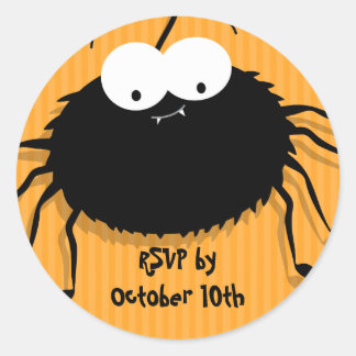 Adesivo Selos de envelopes RSVP de Halloween RSVP de aranh