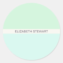 Selos de envelopes verde e aqua modernos