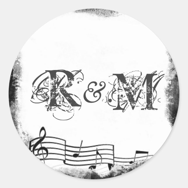 Adesivo Selos De Música De Papel Funky Torn (Frente)