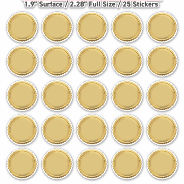 Adesivo Selos de Ouro 3D com Relevo Estrela x25 (Frente)