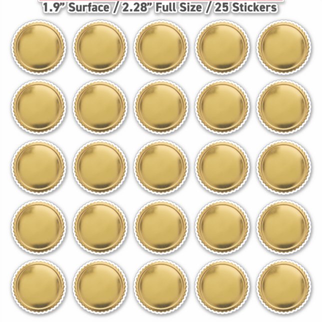 Adesivo Selos de Ouro 3D com Relevo Estrela x25 (Frente)