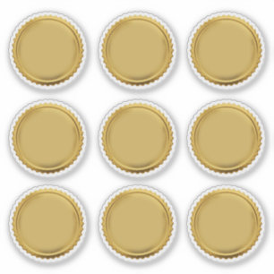Adesivo Selos de Ouro 3D com Relevo Estrela x9