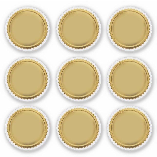 Adesivo Selos de Ouro 3D com Relevo Estrela x9 (Frente)