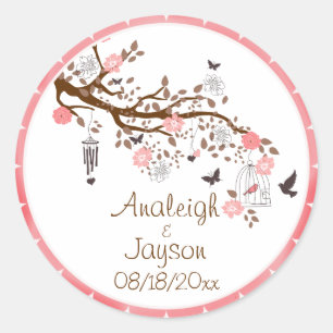 Adesivo Selos do envelope do casamento da felicidade ou