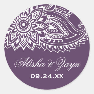 Adesivo Selos do envelope do casamento de Paisley do