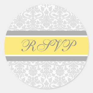 Adesivo Selos do envelope do casamento tema damasco RSVP