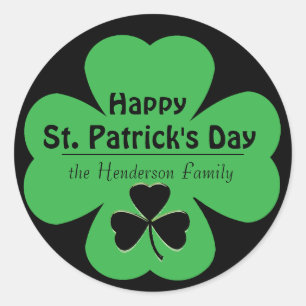 Adesivo Selos do envelope do dia de St Patrick feito sob
