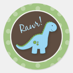 Adesivo Selos do envelope do dinossauro, favores do chá d