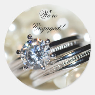 Adesivo Selos do envelope do noivado dos anéis e das