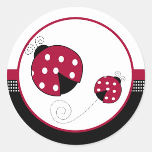 Adesivo Selos do envelope dos joaninhas de Polkadot