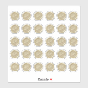 Adesivo Selos Dourados De Cera Com Cera Monograma