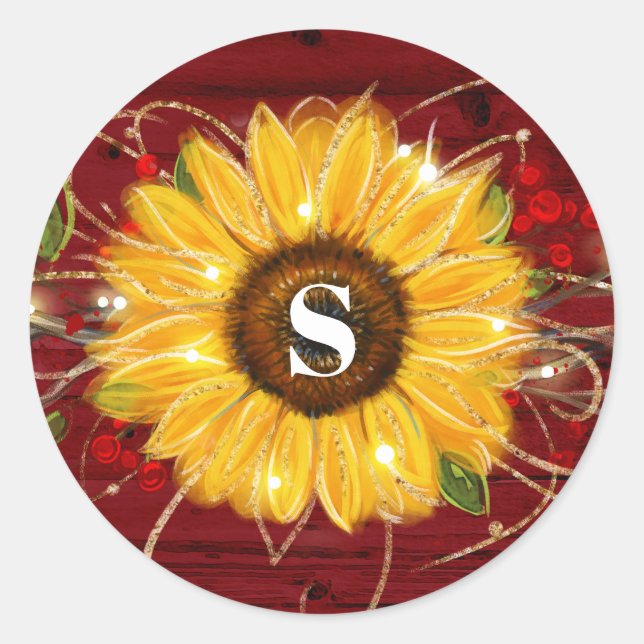 Adesivo Selos Dourados vermelhos rústicos do envelope do (Frente)