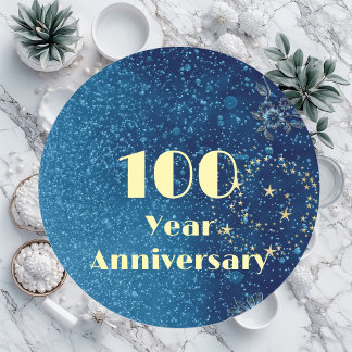 Adesivo Selos e Vínculos de Aniversário de 100 Anos Azul E