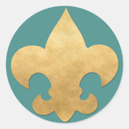 Adesivo Selos Elegantes E Dourados Fleur De Lis Stickers