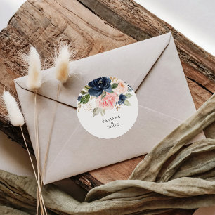 Adesivo Selos florais do envelope do casamento da queda