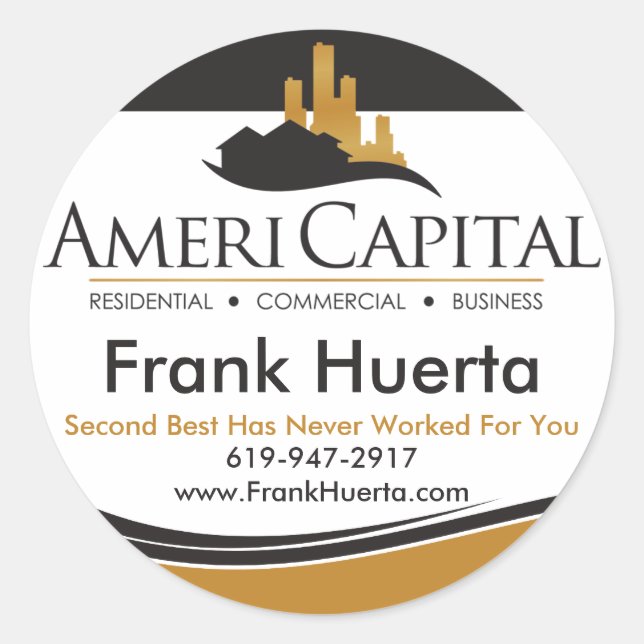 Adesivo Selos Imobiliários PERSONALIZADOS V3 (Frente)