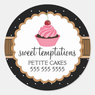 Adesivo Selos lunáticos da caixa do Taupe do cupcake da