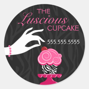 Adesivo Selos lunáticos da padaria do cupcake da zebra e