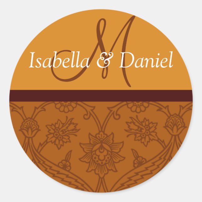 Adesivo Selos Monográficos Personalizados Do Damask Para E (Frente)
