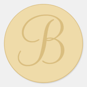 Adesivo Selos Monogrammed amarelos dourados do envelope