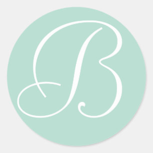 Adesivo Selos Monogrammed do envelope da hortelã e do