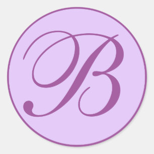 Adesivo Selos Monogrammed do envelope do roxo & da lavanda