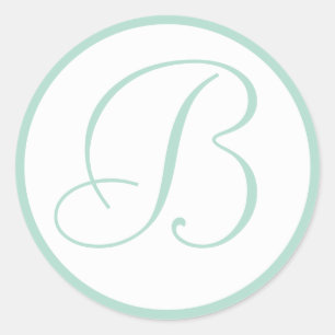 Adesivo Selos Monogrammed verdes do envelope do casamento